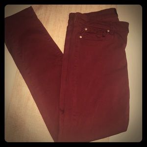 Dark Red Jeans